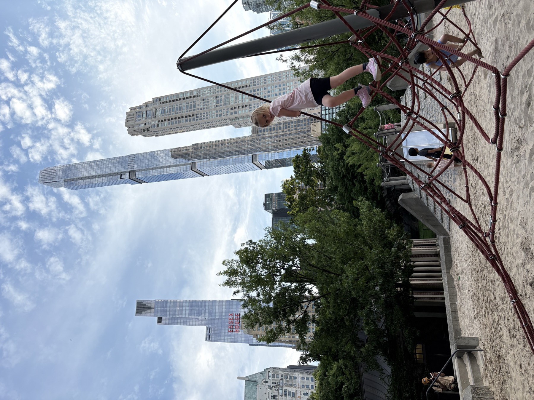 Manhattan is ridiculously good with small children, and the playgrounds are everywhere